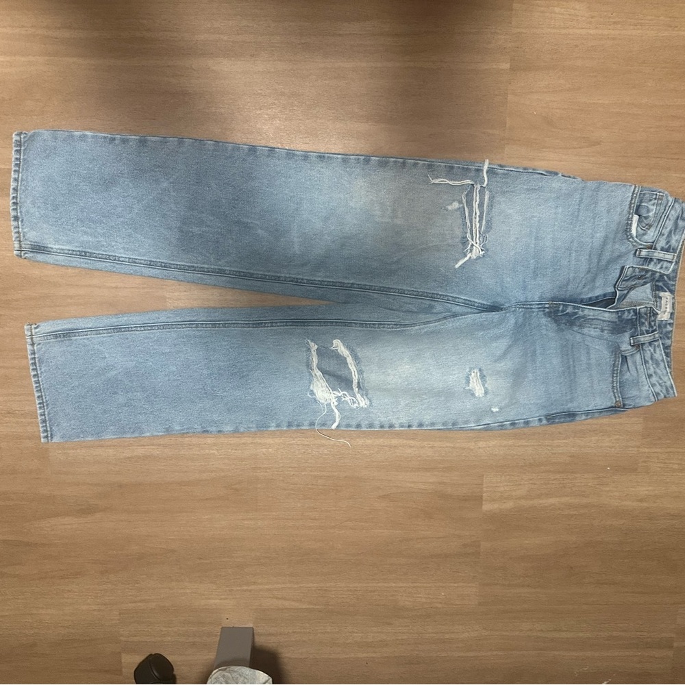 ZARA Light Blue Distressed Jeans